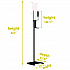 Sanitizer Dispenser, 1,000 mL, 13 x 11.5 x 63, Silver (HLSSDS01)