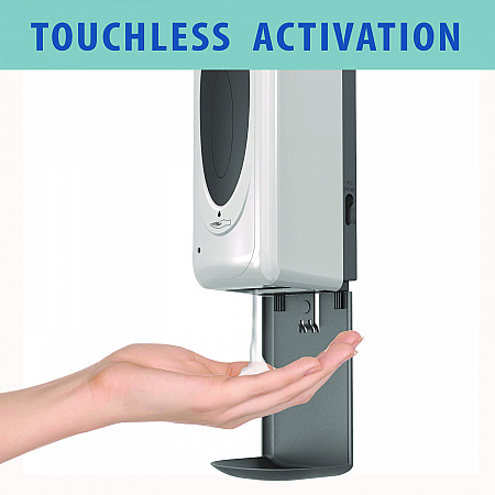 Sanitizer Dispenser, 4.6 x 4.5 x 17, Silver (HLSSDW01)