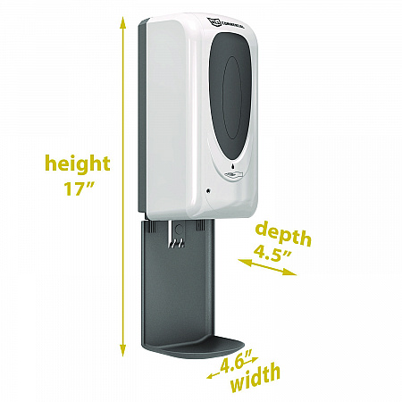 Sanitizer Dispenser, 4.6 x 4.5 x 17, Silver (HLSSDW01)