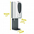 Sanitizer Dispenser, 4.6 x 4.5 x 17, Silver (HLSSDW01)