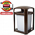 Dome Top for Landmark Series Waste Receptacle, Square, 26 x 16 x 11.25, Driftwood (3975L1DWOOD)