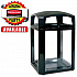 Stationary/Moving Collar for Container, Square, 26.25 x 26.25 x 4, Black (FG3975L3BLA)