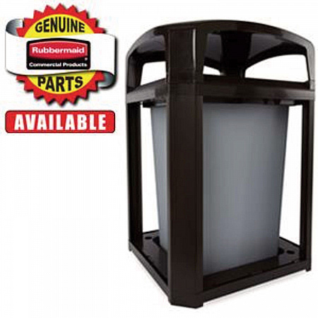 Stationary/Moving Collar for Container, Square, 26.25 x 26.25 x 4, Black (FG3975L3BLA)