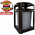 Stationary/Moving Collar for Container, Square, 26.25 x 26.25 x 4, Black (FG3975L3BLA)