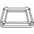 Stationary/Moving Collar for Container, Square, 26.25 x 26.25 x 4, Black (FG3975L3BLA)