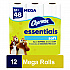 Essentials Soft Bathroom Tissue, Septic Safe, 2-Ply, White, 330 Sheets/Roll, 12 Rolls/Pack, 4 Packs/Carton (03154)