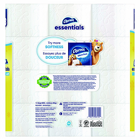 Essentials Soft Bathroom Tissue, Septic Safe, 2-Ply, White, 330 Sheets/Roll, 12 Rolls/Pack, 4 Packs/Carton (03154)