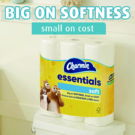 Essentials Soft Bathroom Tissue, Septic Safe, 2-Ply, White, 330 Sheets/Roll, 12 Rolls/Pack, 4 Packs/Carton (03154)