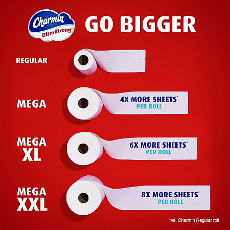 Ultra Strong Bathroom Tissue, Septic Safe, 2-Ply, White, 330 Sheets/Roll, 6 Rolls/Pack, 3 Packs/Carton (13449)