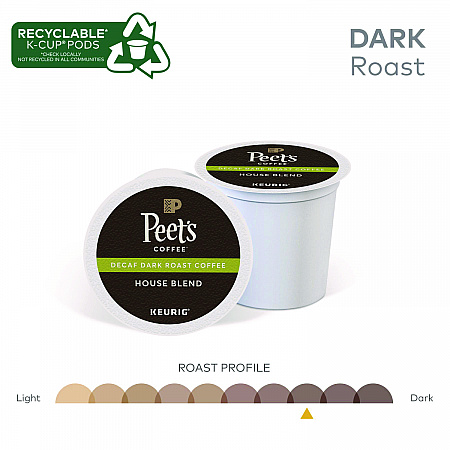House Blend Decaf K-Cups, 22/Box (6544)