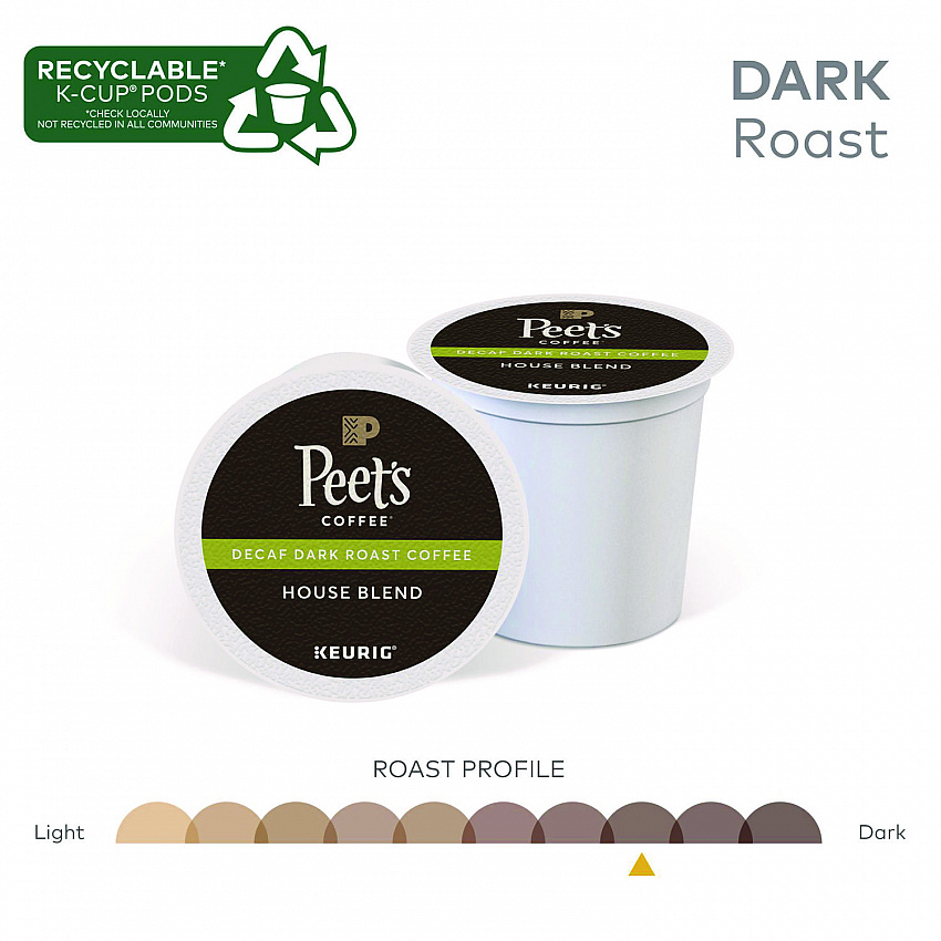 House Blend Decaf K-Cups, 22/Box (6544)