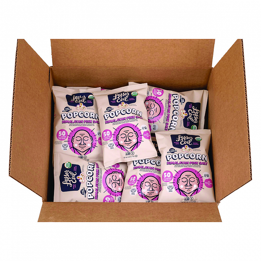 Himalayan Pink Salt Organic Popcorn, Salt, 0.46 oz Bag, 24/Carton (22001053)