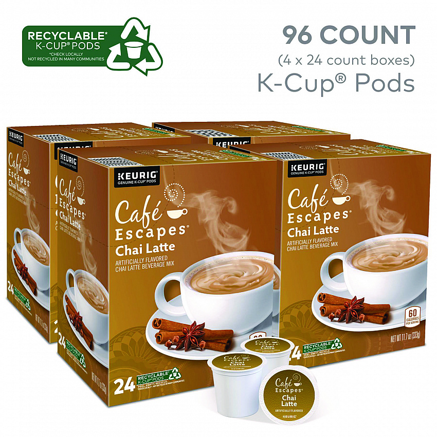 Chai Latte K-Cups, 96/Carton (6805CT)