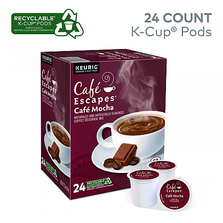 Cafe Escapes Mocha K-Cups, 24/Box (6803)