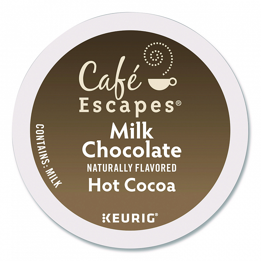 Cafe Escapes Milk Chocolate Hot Cocoa K-Cups, 96/Carton (6801CT)