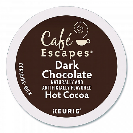 Dark Chocolate Hot Cocoa K-Cups, 24/Box, 4 Box/Carton (6802CT)