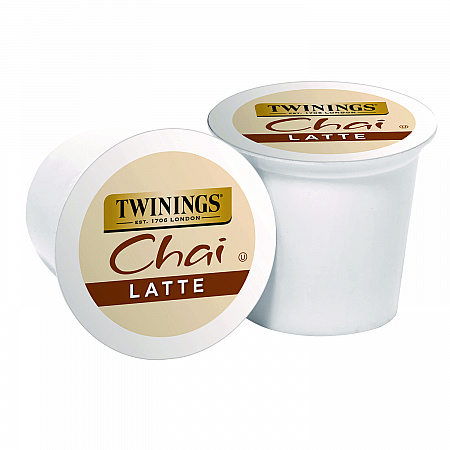 Tea K-Cups, Chai Tea with Non-Fat Milk and Sweetener, 25% Less Sugar, 0.53 oz K-Cups, 22/Box (11007)