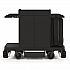 Premium Housekeeping Cart, Plastic, 1 Shelf, 24 x 62.13 x 49.75, Black (HKC2000)