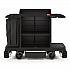 Premium Housekeeping Cart, Plastic, 1 Shelf, 24 x 62.13 x 49.75, Black (HKC2000)