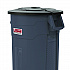 55-Gallon Utility Trash Can Lid, 28.25 x 26.75 x 3, Black (TCU55GLIDD)