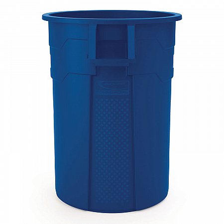 Utility Trash Can, 56.9 gal, Plastic, Blue (TCU55BL)