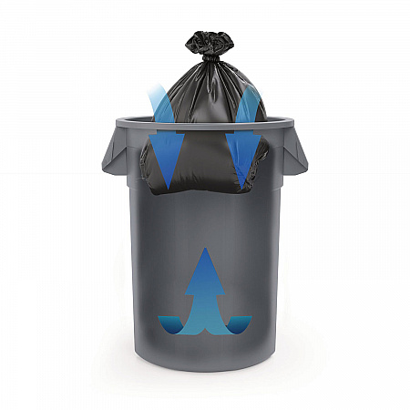 Utility Trash Can, 56.9 gal, Plastic, Gray (TCU55)