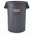 Utility Trash Can, 56.9 gal, Plastic, Gray (TCU55)
