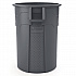 Utility Trash Can, 56.9 gal, Plastic, Gray (TCU55)