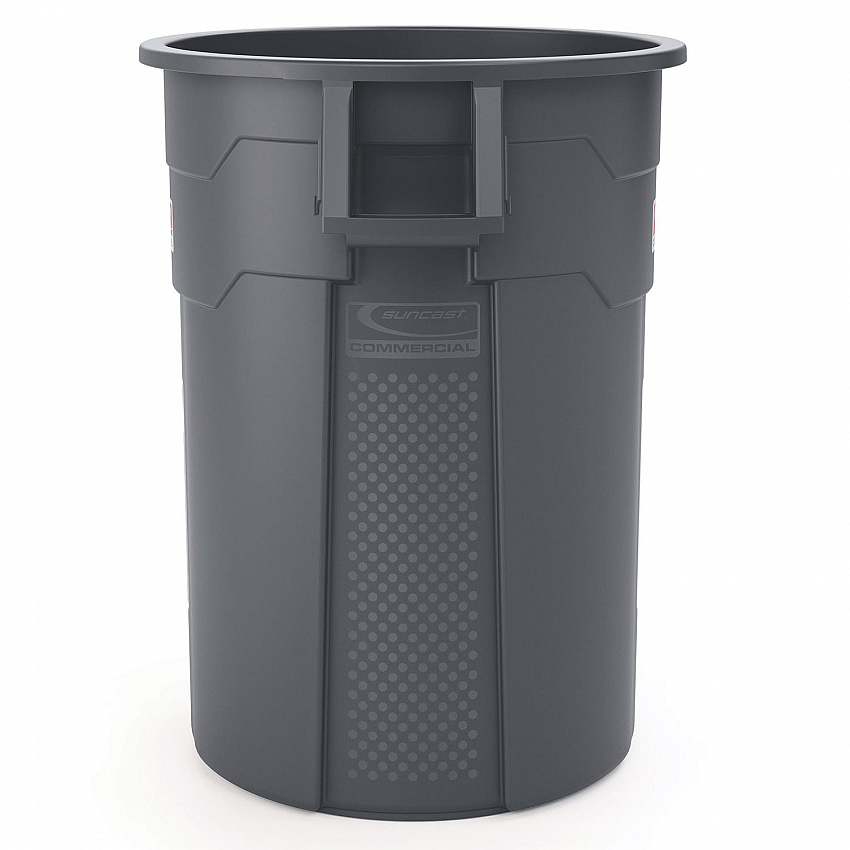 Utility Trash Can, 56.9 gal, Plastic, Gray (TCU55)