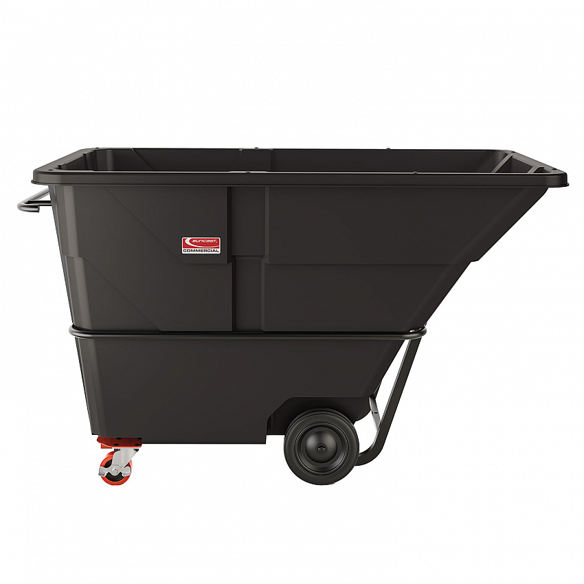 2 cu yd Standard Duty Tilt Truck, Forkliftable Frame, 1,400 lb Capacity, Black (RMTTSD200D)