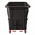 1.5 cu yd Standard Duty Tilt Truck, Forkliftable Frame, 1,300 lb Capacity, Black (RMTTSD150D)