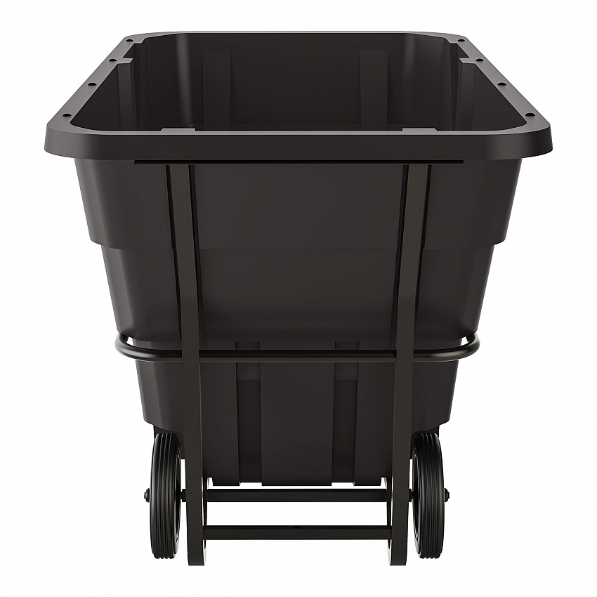 1.5 cu yd Standard Duty Tilt Truck, Forkliftable Frame, 1,300 lb Capacity, Black (RMTTSD150D)