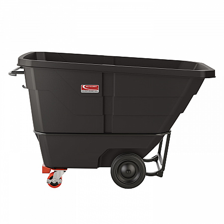 1 cu yd Standard Duty Tilt Truck, Forkliftable Frame, 1,300 lb Capacity, Black (RMTTSD100D)