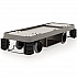 Partially Assembled Premium Housekeeping Cart, Plastic, 1 Shelf, 24 x 62.13 x 49.75, Platinum (HKC2052)