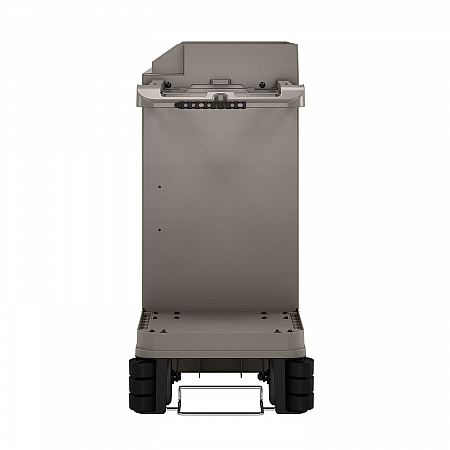 Partially Assembled Premium Housekeeping Cart, Plastic, 1 Shelf, 24 x 62.13 x 49.75, Platinum (HKC2052)