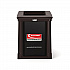 Resin Customizable Garbage Can with Open Lid, 34.4 gal, Plastic, Java (RMCC3502)