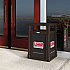 Resin Customizable Garbage Can with Covered Lid, 34.4 gal, Plastic, Java (RMCC3501)