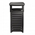 Outdoor Decorative Metal Square Trash Can with Two-Way Lid, 29 gal, Plastic, Black (MTCSQ300)