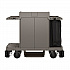 Partially Assembled Premium Housekeeping Cart, Plastic, 1 Shelf, 24 x 62.13 x 49.75, Platinum (HKC2052)