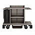 Partially Assembled Premium Housekeeping Cart, Plastic, 1 Shelf, 24 x 62.13 x 49.75, Platinum (HKC2052)