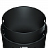 Outdoor Decorative Metal Trash Can with Metal Lid with Ash Bonnet, 35.38 gal, Metal, Black (MTCRND3502)