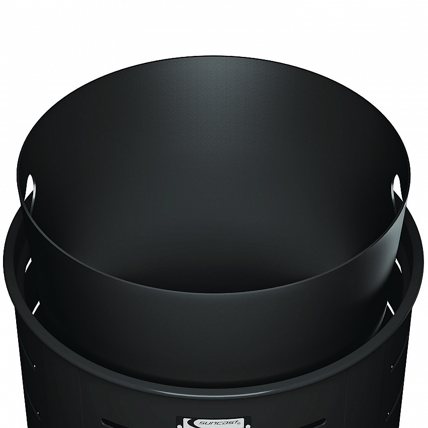 Outdoor Decorative Metal Trash Can with Metal Lid with Ash Bonnet, 35.38 gal, Metal, Black (MTCRND3502)