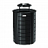 Outdoor Decorative Metal Trash Can with Metal Lid with Ash Bonnet, 35.38 gal, Metal, Black (MTCRND3502)