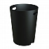 Outdoor Decorative Metal Trash Can with Metal Lid with Ash Bonnet, 35.38 gal, Metal, Black (MTCRND3502)