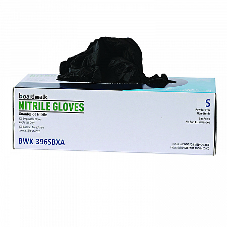 396 Series Disposable General-Purpose Nitrile Gloves, Powder-Free, Small, 4.4 mil Thick, 9.5