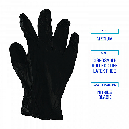 396 Series Disposable General-Purpose Nitrile Gloves, Powder-Free, Small, 4.4 mil Thick, 9.5