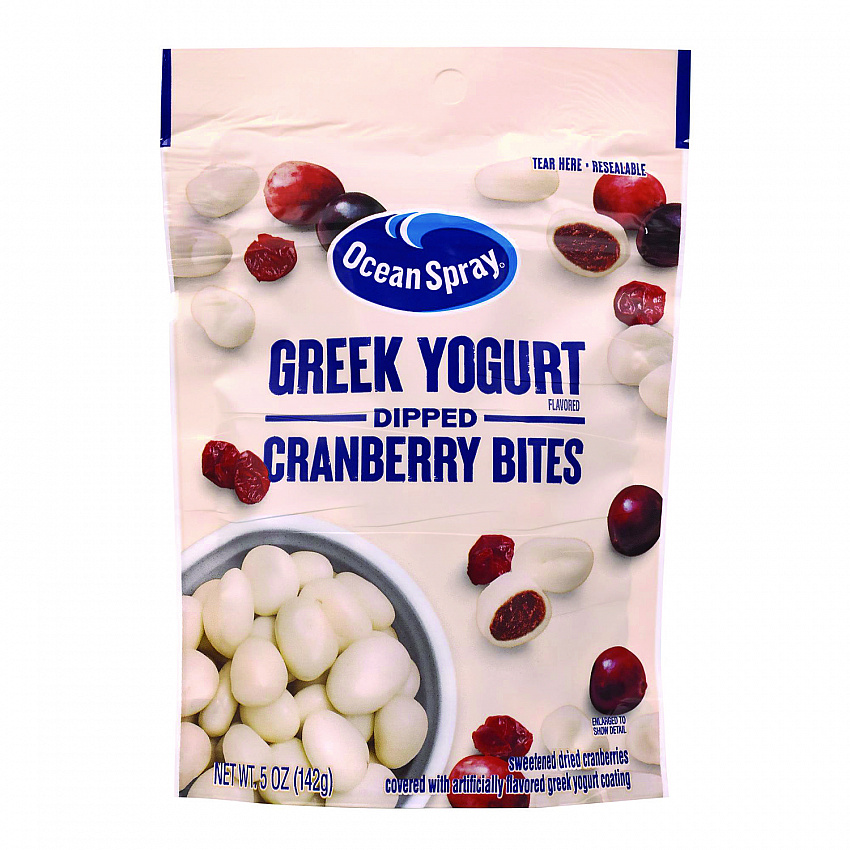 Greek Yogurt Dipped Cranberry Bites, Cranberry/Yogurt, 5 oz Bag, 12/Carton (22002298)