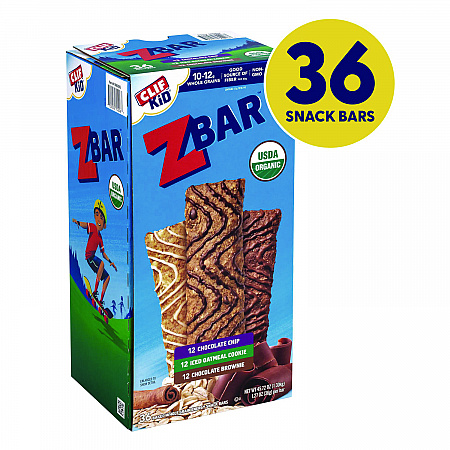 Kid Organic Zbar Granola Bars Variety Pack, Assorted Flavors, 1.27 oz Bar, 36/Carton (22002341)