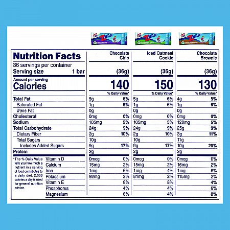 Kid Organic Zbar Granola Bars Variety Pack, Assorted Flavors, 1.27 oz Bar, 36/Carton (22002341)