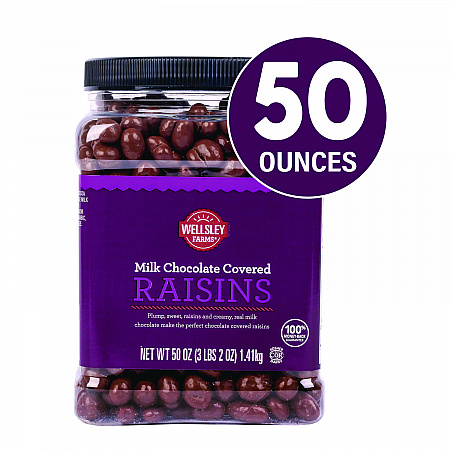 Milk Chocolate Covered Raisins, 50 oz Jar (22002345)